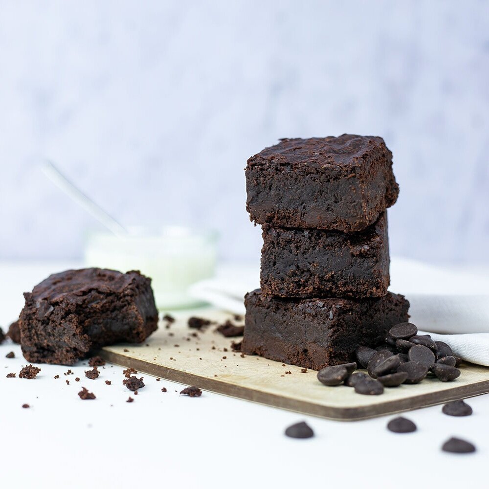 Vegan Brownies in a stack